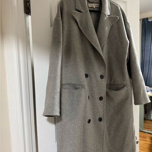 Perfectly Oversized Free People Grey Wool Coat